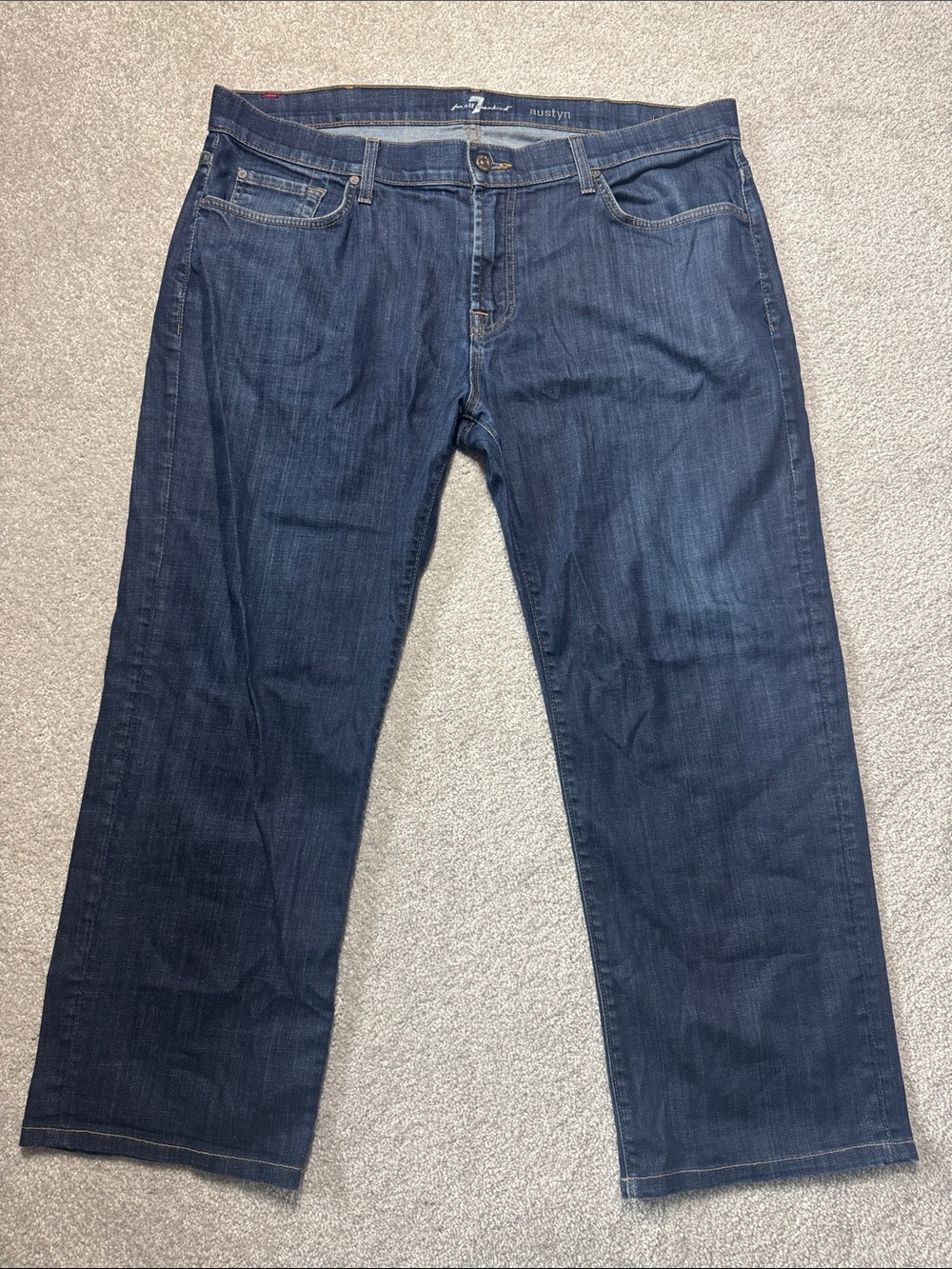 7 FOR ALL MANKIND AUSTYN MEN'S JEANS SIZE 40*41* X 27* STRAIGHT LEG DENIM